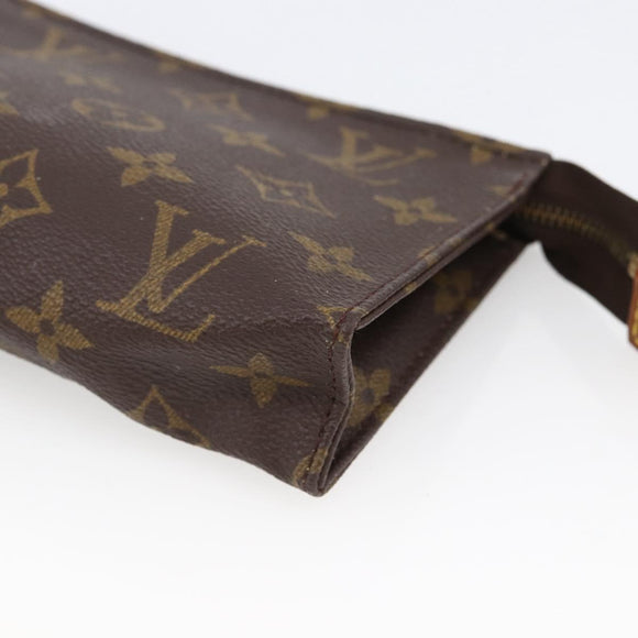 LOUIS VUITTON Monogram Poche Toilette 15 Pouch M47546 LV Auth hk3573
