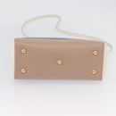 Salvatore Ferragamo Gancini Hand Bag Leather 2way Blue Gold Auth hk3580A-5