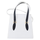 Salvatore Ferragamo Hand Bag Leather 2way White Navy gold Auth hk3583-2
