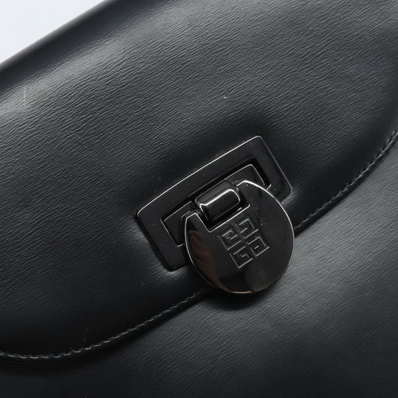 GIVENCHY Hand Bag Leather 2way Black Auth hk3584