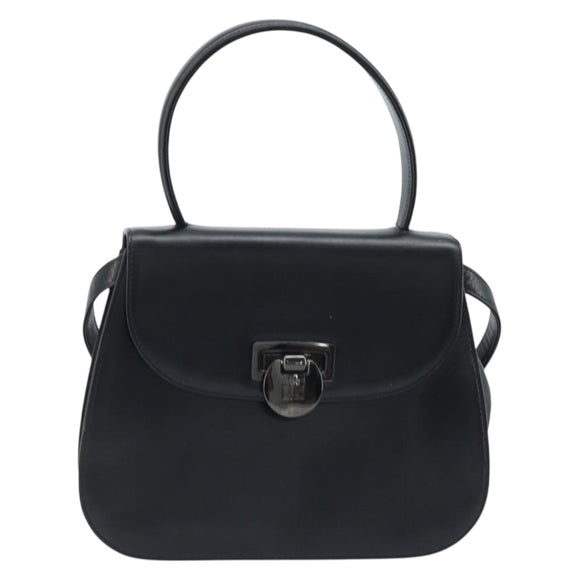 GIVENCHY Hand Bag Leather 2way Black Auth hk3584