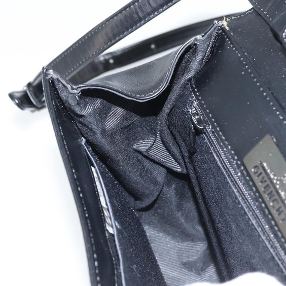 GIVENCHY Hand Bag Leather 2way Black Auth hk3584