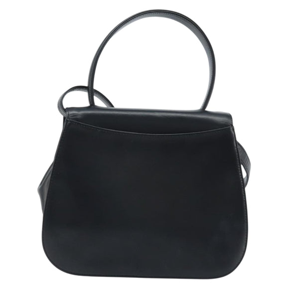 GIVENCHY Hand Bag Leather 2way Black Auth hk3584