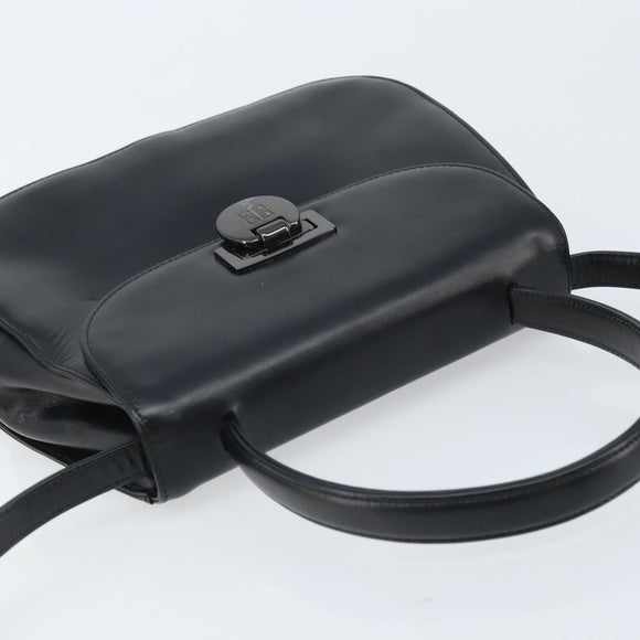GIVENCHY Hand Bag Leather 2way Black Auth hk3584