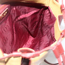 CARTIER Shoulder Bag Leather Beige Gold Auth hk3586-17