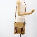 CARTIER Shoulder Bag Leather Beige Gold Auth hk3586-21