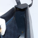 CARTIER Shoulder Bag Leather Navy Gold Auth hk3587-19