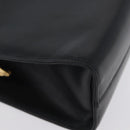 Salvatore Ferragamo Vala Hand Bag Leather Navy Gold Auth hk3588-15