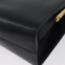 Salvatore Ferragamo Vala Hand Bag Leather Navy Gold Auth hk3588-16