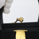 Salvatore Ferragamo Vala Hand Bag Leather Navy Gold Auth hk3588-10