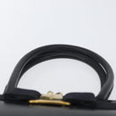 Salvatore Ferragamo Vala Hand Bag Leather Navy Gold Auth hk3588-8