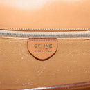 CELINE Macadam Canvas Hand Bag PVC Leather Brown Gold Auth hk3589-18