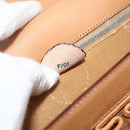 CELINE Macadam Canvas Hand Bag PVC Leather Brown Gold Auth hk3589-12