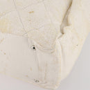 CHANEL Matelasse Paris Biarritz GM Tote Bag PVC Canvas White CC Auth hk3597-15