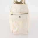 CHANEL Matelasse Paris Biarritz GM Tote Bag PVC Canvas White CC Auth hk3597-3