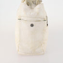CHANEL Matelasse Paris Biarritz GM Tote Bag PVC Canvas White CC Auth hk3597-4