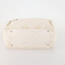 CHANEL Matelasse Paris Biarritz GM Tote Bag PVC Canvas White CC Auth hk3597-5