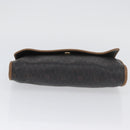 Christian Dior Honeycomb Canvas Chain Bag PVC Leather Black Gold Auth hk3598-6