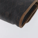 Christian Dior Honeycomb Canvas Chain Bag PVC Leather Black Gold Auth hk3598-17