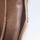 Christian Dior Honeycomb Canvas Chain Bag PVC Leather Black Gold Auth hk3598-11