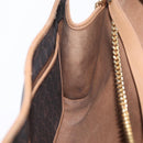 Christian Dior Honeycomb Canvas Chain Bag PVC Leather Black Gold Auth hk3598-21