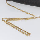 Christian Dior Honeycomb Canvas Chain Bag PVC Leather Black Gold Auth hk3598-8