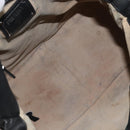 PRADA Camouflage Shoulder Bag Nylon Leather Khaki Black Silver Auth hk3599-10