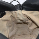 PRADA Camouflage Shoulder Bag Nylon Leather Khaki Black Silver Auth hk3599-20