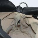 PRADA Camouflage Shoulder Bag Nylon Leather Khaki Black Silver Auth hk3599-21