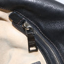 PRADA Camouflage Shoulder Bag Nylon Leather Khaki Black Silver Auth hk3599-22