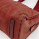 PRADA Tote Bag Nylon Red Silver Auth hk3600-9