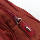PRADA Tote Bag Nylon Red Silver Auth hk3600-17