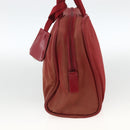 PRADA Tote Bag Nylon Red Silver Auth hk3600-4