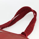 PRADA Tote Bag Nylon Red Silver Auth hk3600-8