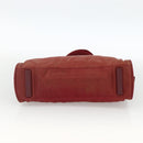 PRADA Tote Bag Nylon Red Silver Auth hk3600-5