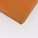PRADA Tote Bag Canvas Leather Beige Orange Silver Auth hk3602-14