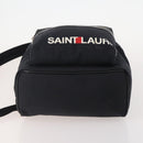 SAINT LAURENT Backpack Canvas Black Silver Auth hk3604-11