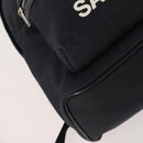 SAINT LAURENT Backpack Canvas Black Silver Auth hk3604-17
