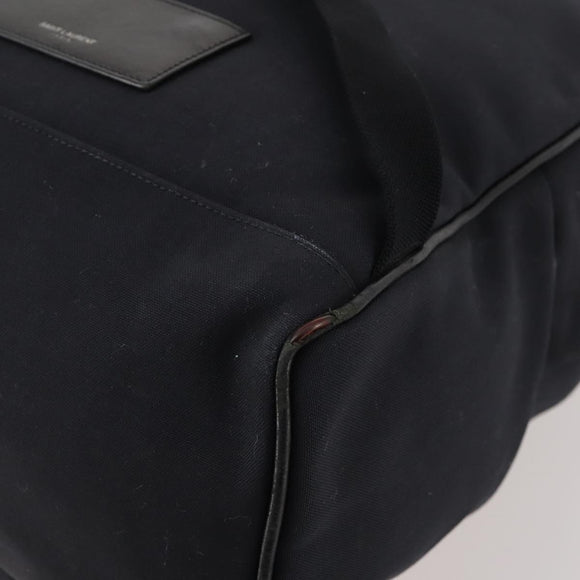 SAINT LAURENT Backpack Canvas Black Silver Auth hk3604