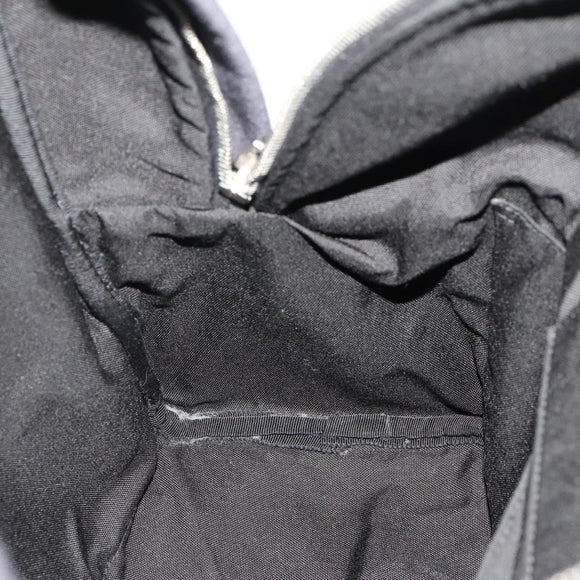 SAINT LAURENT Backpack Canvas Black Silver Auth hk3604