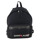 SAINT LAURENT Backpack Canvas Black Silver Auth hk3604-13