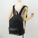 SAINT LAURENT Backpack Canvas Black Silver Auth hk3604-30