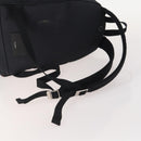 SAINT LAURENT Backpack Canvas Black Silver Auth hk3604-9