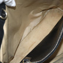 BVLGARI Hand Bag Leather Black Gold Auth hk3605-23
