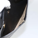 BVLGARI Hand Bag Leather Black Gold Auth hk3605-24