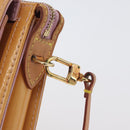 LOUIS VUITTON Monogram Vernis Motto Pouch Rose Florentin M91034 LV Auth hk3609-9