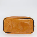 BVLGARI Tote Bag Patent leather Yellow Gold Auth hk3610-6