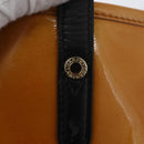 BVLGARI Tote Bag Patent leather Yellow Gold Auth hk3610-17