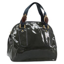 Chloe Hand Bag Patent leather Khaki Gold Auth hk3611-1