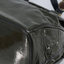 Chloe Hand Bag Patent leather Khaki Gold Auth hk3611-10